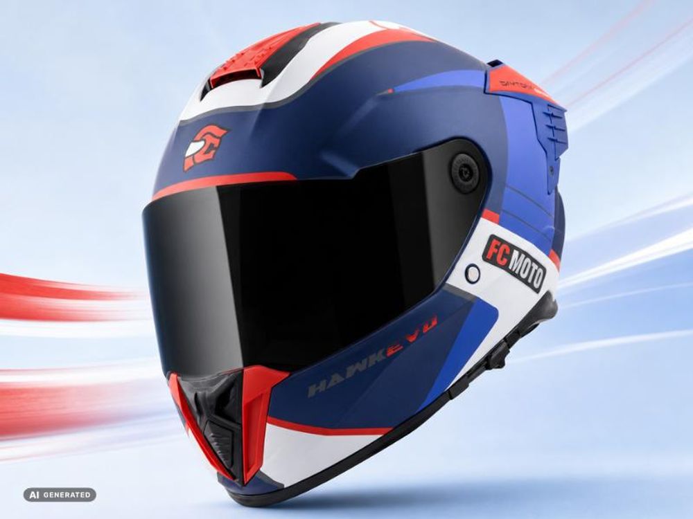 FC-Moto Hawk EVO-X Helm, schwarz matt/grün/weiß, L