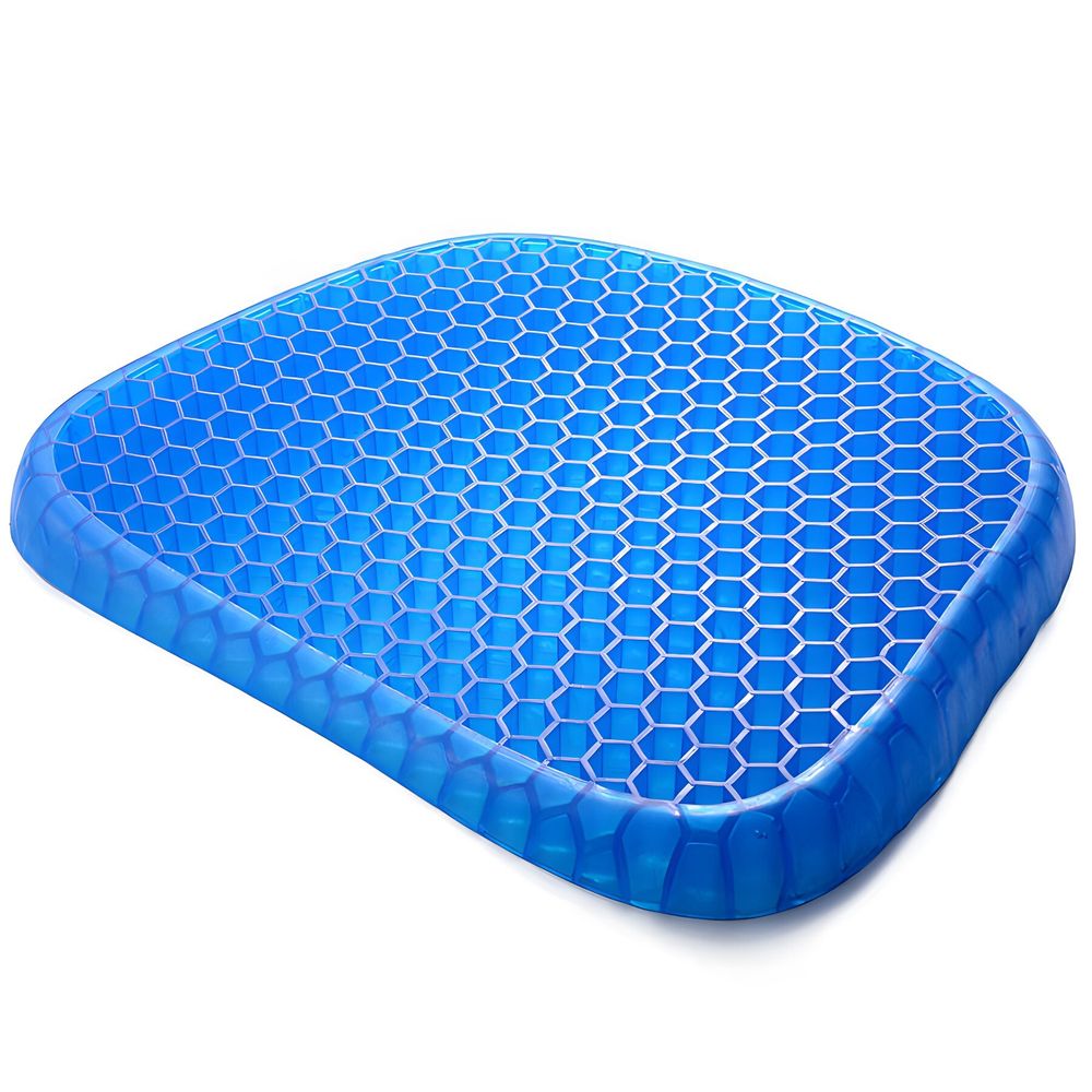 Gel Sitzkissen Orthopädisches Gel-Kissen Gelkissen Rutschfest Atmungsaktives Kissen Pad Rücken Komfort Kissen Bürostuhl Autositze + Futteral Retoo
