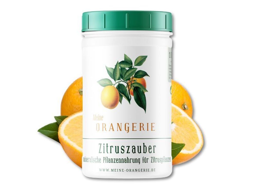 Meine Orangerie Zitrus-Pflegepaket Piccolo: Starker Zitrusdünger + nützlicher Feuchtigkeitsmesser + hilfreiche Pflegebroschüre
