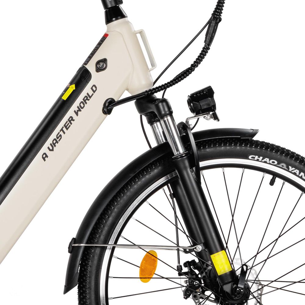 AVDL A32 elektrische stadsfiets 26 inch, 250 W, 36 V 12,8 Ah accu, Shimano 7 versnellingen, schijfremmen, lcd-display