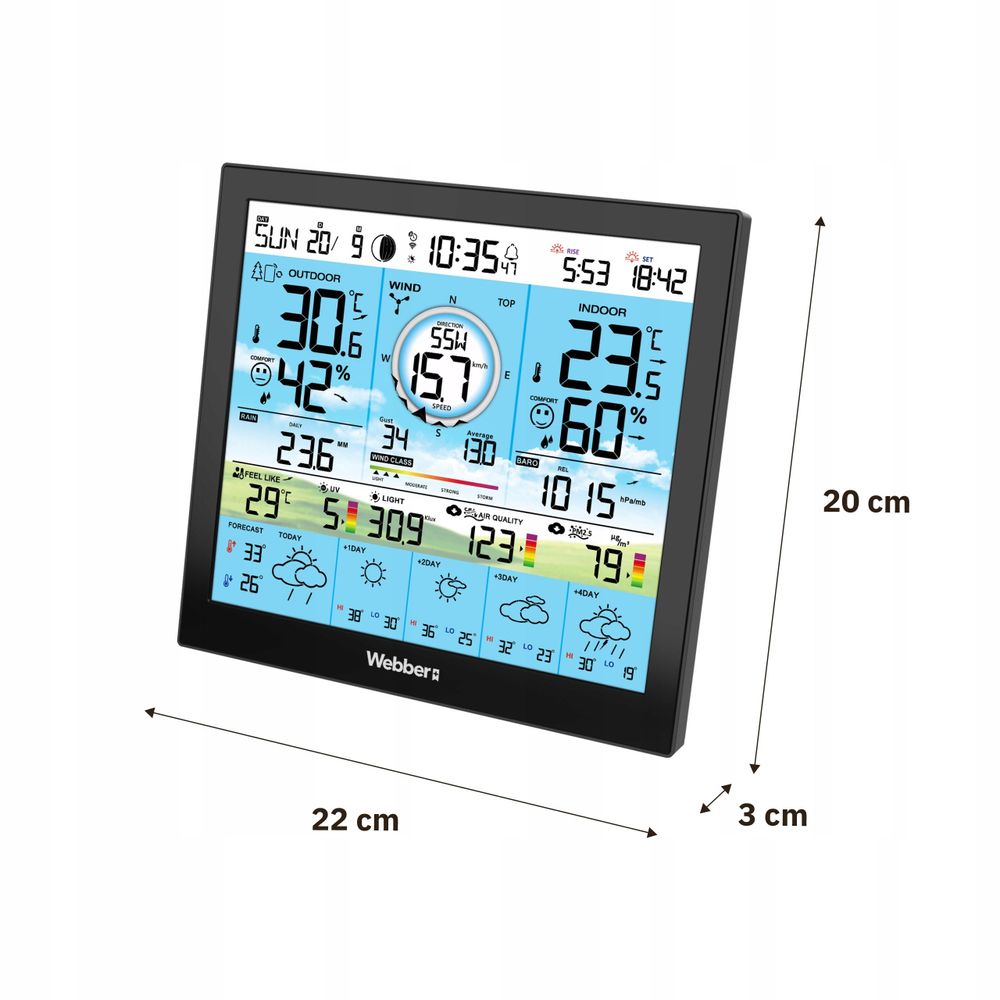 Meteorologická stanice WEBBER WS603 s aplikací TUYA