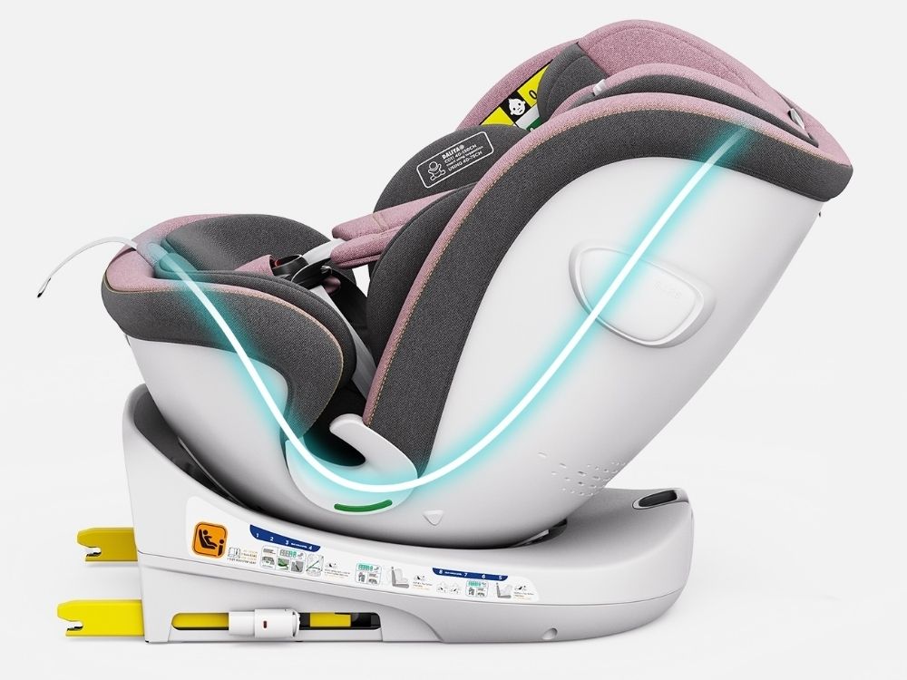 Daliya® ROTAZIONE i-Size 360° Kindersitz, ISOFIX & Top-Tether, ab Geburt 40–150 cm (Babyschale bis Kinderautositz), 5-Punkt-Gurt, mitwachsend, 0–36 kg