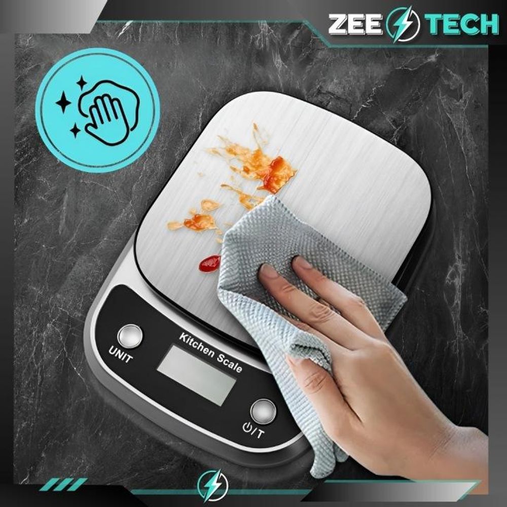 ELEKTRONISCHE PRÄZISIONSKÜCHENWAAGE 1 g | 5 kg TARA SCHMUCKWAAGE + BATTERIEN