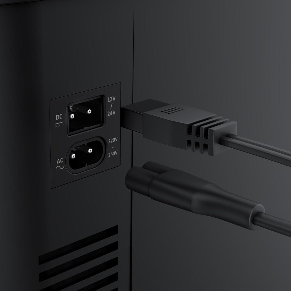 Elektrische Kühlbox 21 L, Kühlt & hält Warm, von -18 bis +65°C, Sichtfensterdeckel, LCD-Display, ECO-Modus, Tragegurt, mobil und leise, für Camping, Auto