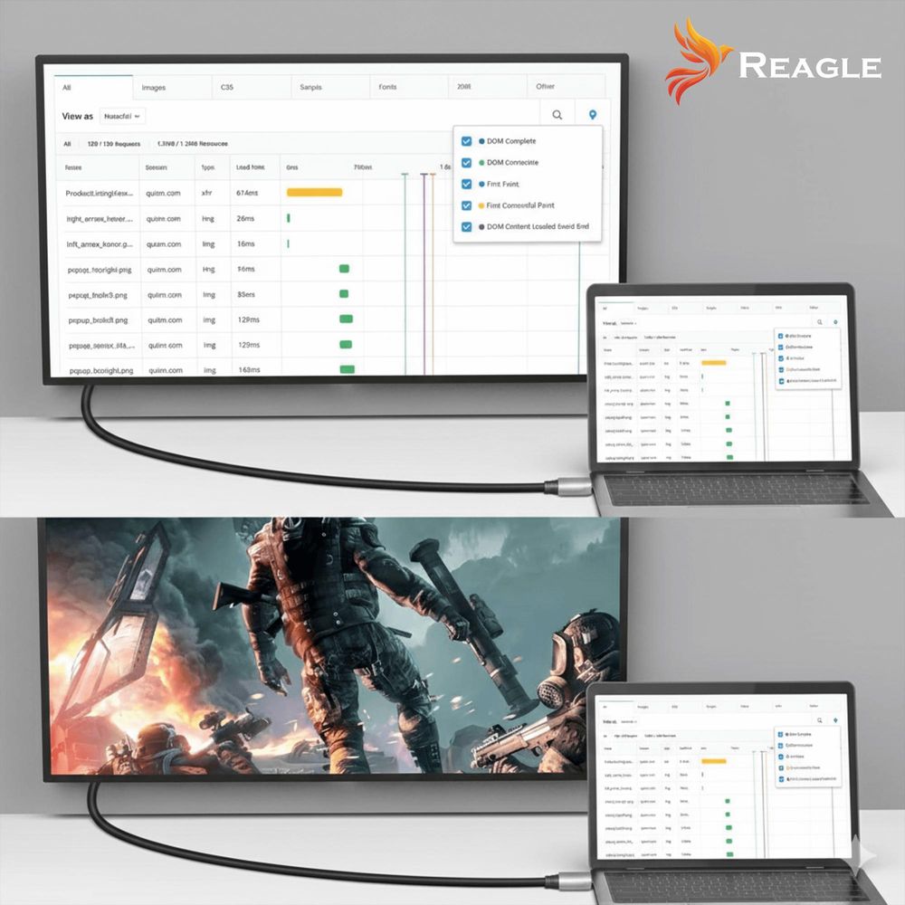 Reagle Hdmi Zu Vga Kabel 2M Adapter Konverter Full Hd 1080P Zu Monitor Unidirektionaler Hdmi → Vga Betrieb