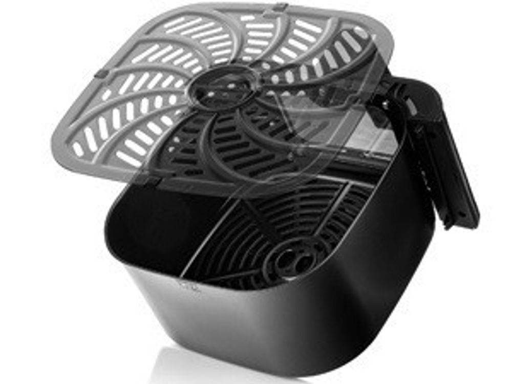 Lehmann 6L Heißluftfritteuse mit Sichtfenster, 1500 W Friteuse Heissluft mit 10 Programmen, ohne Öl, 76-200°C Airfryer, Timer und Touch-Display