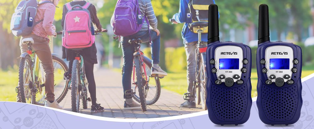Retevis RT388 Walkie Talkie, Spielzeug ab 4-12 Jahre, Funkgeräte mit 3km Große Reichweite , Geschenke zum Schulanfang für Kinder