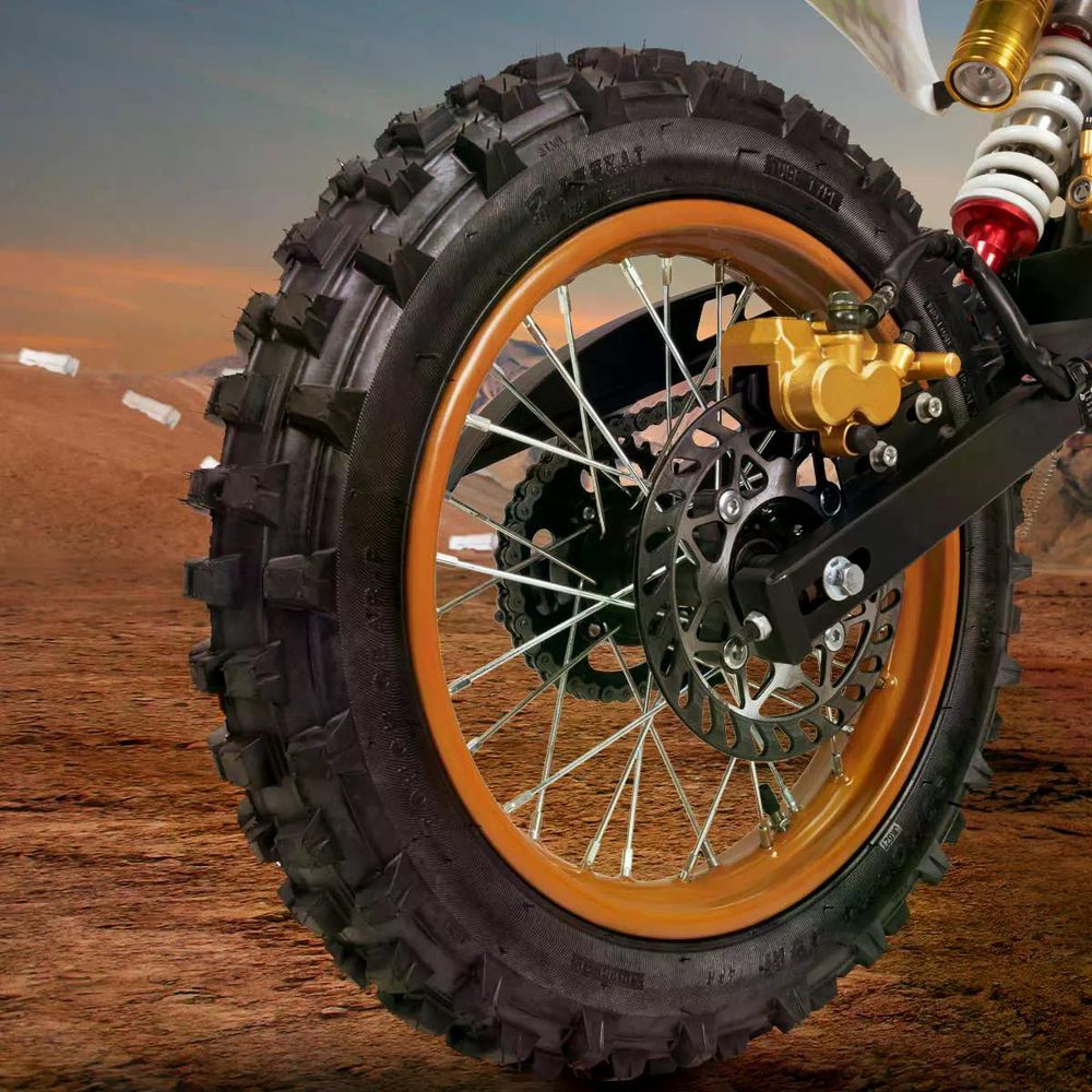 Actionbikes Motors Kinder Crossbike JC125 | Benzin Jungend Motorrad - Motorcross - Stollenreifen - Pocketbike - Dirtbike - Cross Bike (Blau)