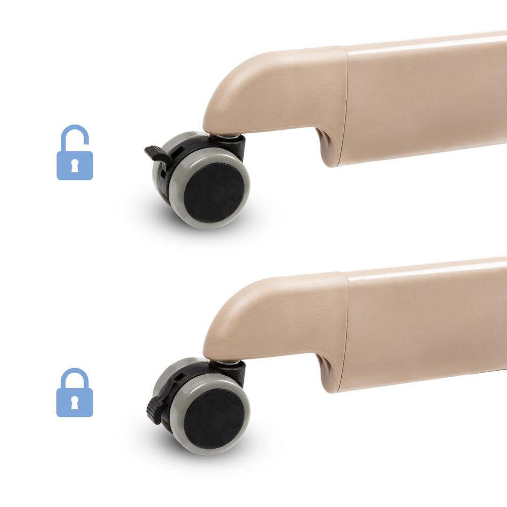 Kidwell NALI Beistellbett 2in1 – Höhenverstellbares Babybett mit Matratze, Rollen & Neigungsverfunktion Beige