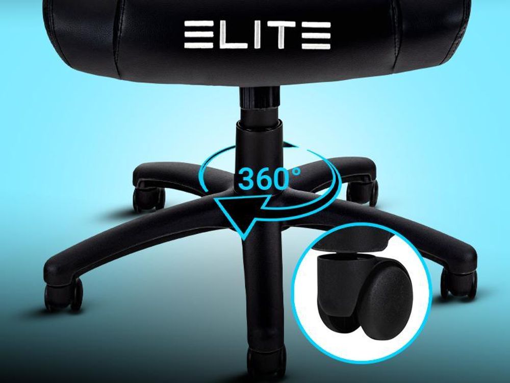 Elite Gaming Stuhl EXODUS | Bürostuhl Ergonomisch - Schreibtischstuhl - PC Gamer Racing Stuhl - Gaming Sessel - Computerstuhl - Belastbar bis 150 kg