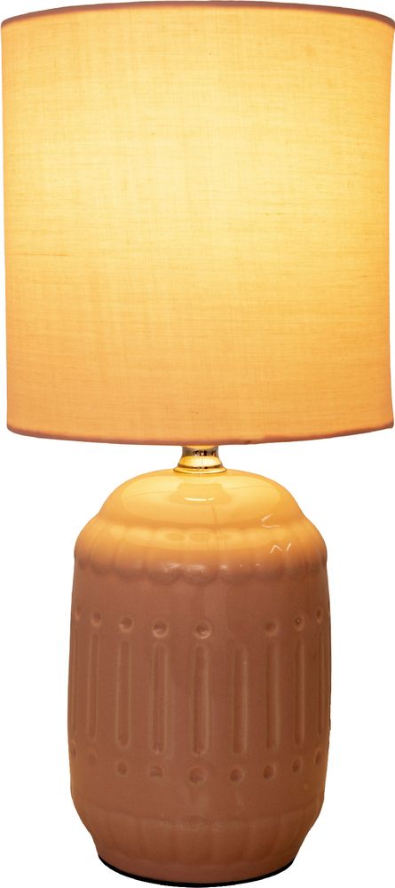 Näve Leuchten Keramik Tischleuchte "Erida" Tischleuchte ERIDA mit E14 Tischleuchten - Keramik Tischleuchte "ERIDA", Tischlampe im Stil Junges Wohnen, aus Keramik in gelb, 30 cm hoch, Ø 13,5 cm, E14-Fassung – Schnurschalter