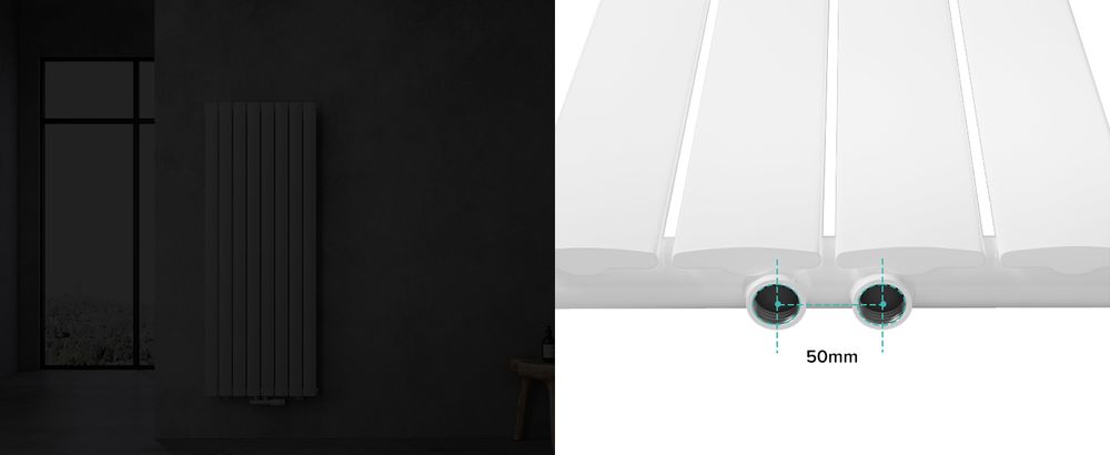 doporro Design Badheizung 160x61cm Anthrazit Paneelheizkörper Einlagig Vertikal Mittelanschluss Badheizkörper Ohne Heizstab FV