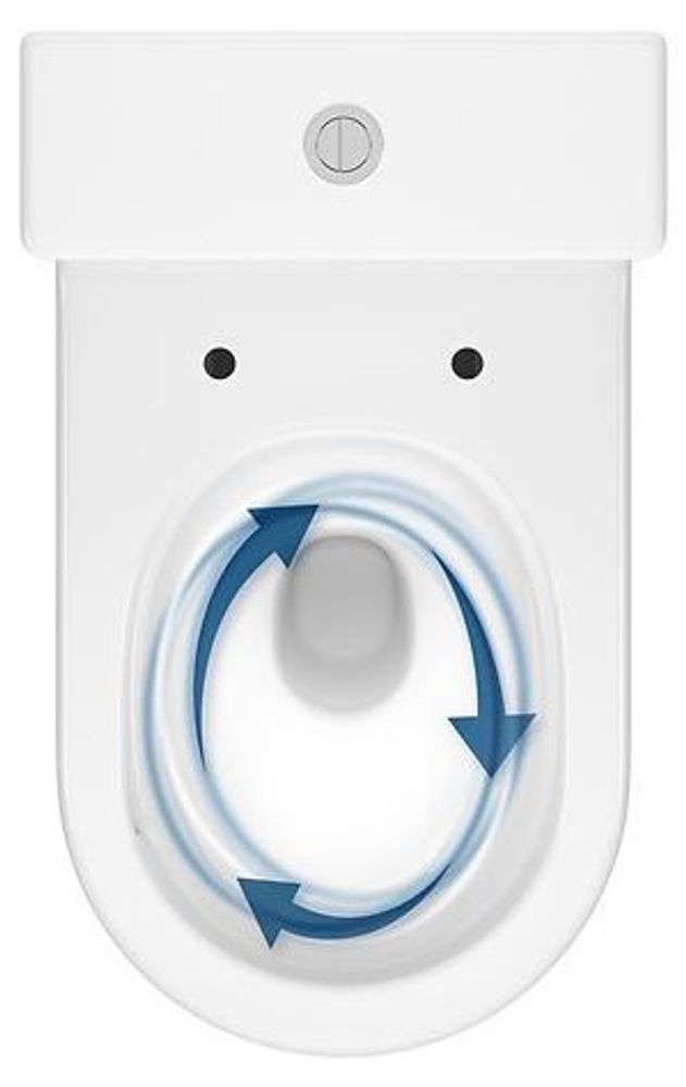 AQUA for you | Stand-WC – Cersanit Bonica Pro Oval - spülrandlos - 61x35,8x84 cm - Universalabgang - Weiß - mit Spülkasten, WC-Sitz, Softclose, Toilette