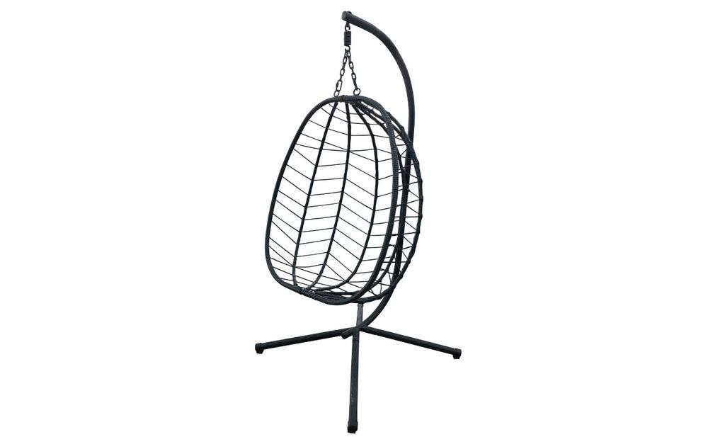 Ansicht des robusten Stahl- und Polyrattan Gestells