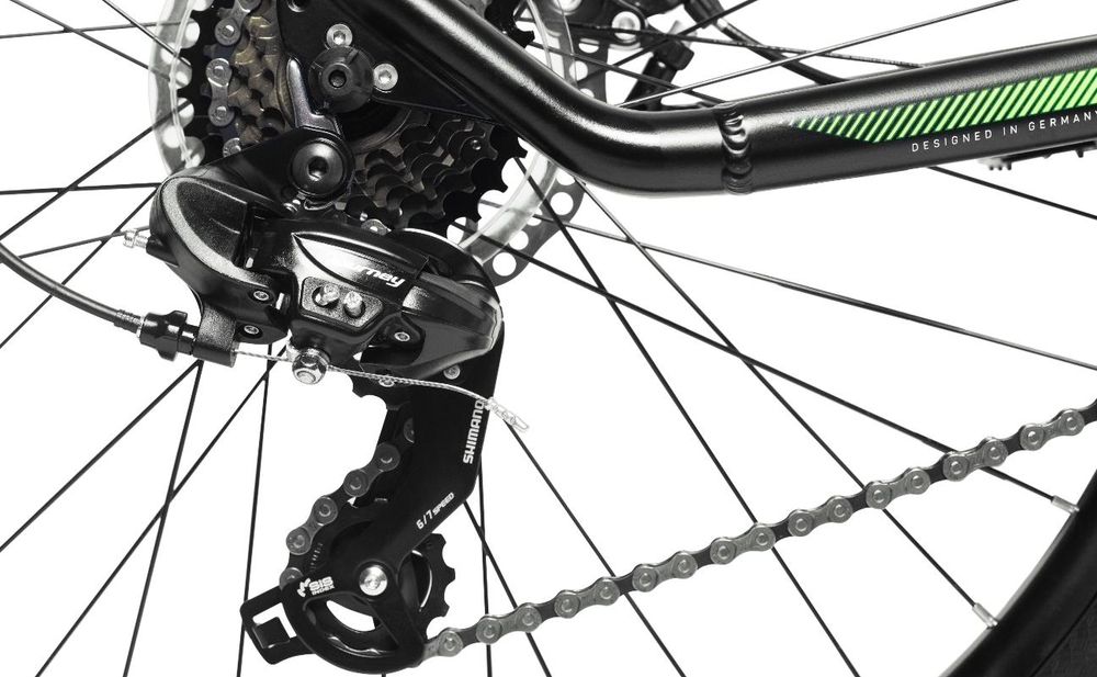 Bergsteiger Makalu 26 Zoll Mountainbike Aluminium, geeignet ab 150 cm, Scheibenbremse, Shimano 21 Gang-Schaltung, Hardtail, Jungen-Fahrrad & Herren-Fahrrad