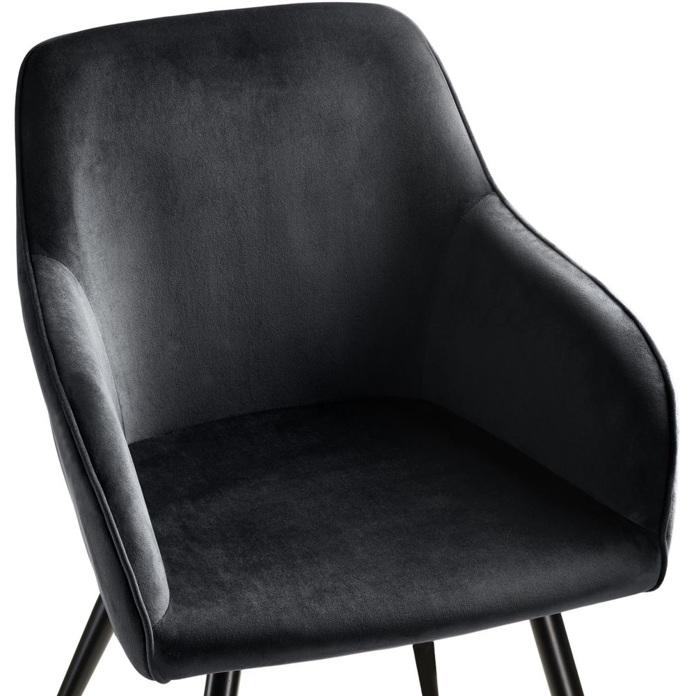 tectake® Esszimmerstuhl Marilyn gepolstert, in Samtoptik 58 x 62 x 82 cm
