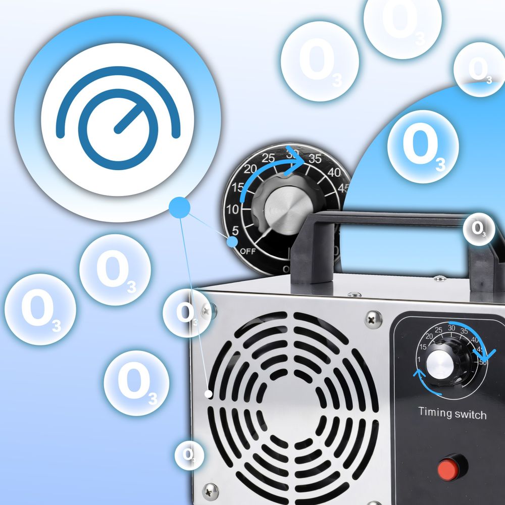 Ozongenerator Luftreiniger, O3 Ozonisator, Ozonmaschine mit Timer, 20 000mg/h für Obst, Gemüse, Wasser, Auto, Zuhause 90W Retoo