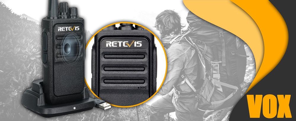 Retevis RT617 Walkie Talkie, PMR Funkgerät, 16 Kanäle, 1200mAh, VOX, nichtmagnetisches Mikrofon, für Familienaktivitäten Biking Camping (1 Paar, Schwarz)