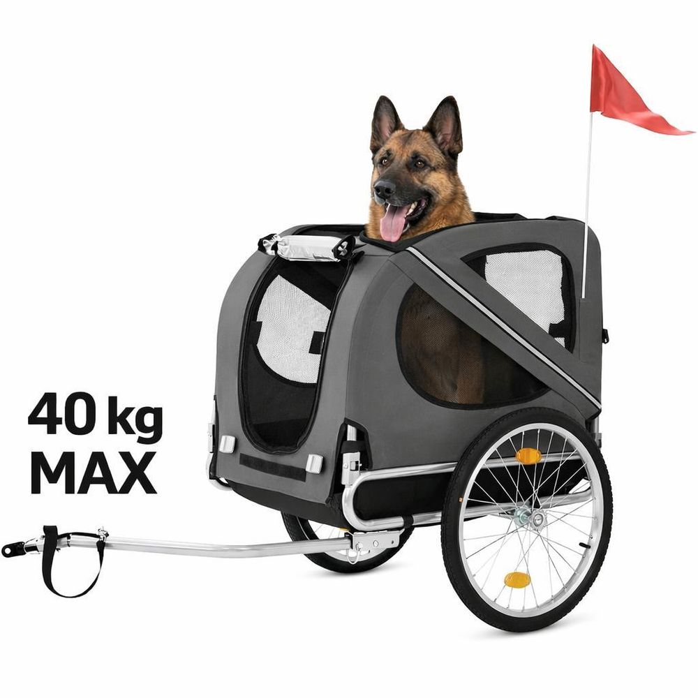 LUXTOM | Hundeanhänger, Hundebuggy, bis 40kg, Hundetransporter, Fahrradanhänger für Hunde