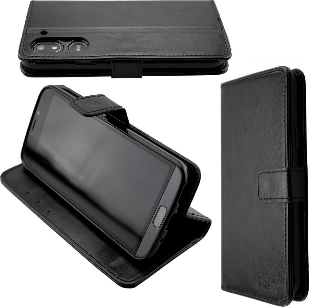 Bookstyle-Case + Folie für Doro 8050 in schwarz – Frontalansicht