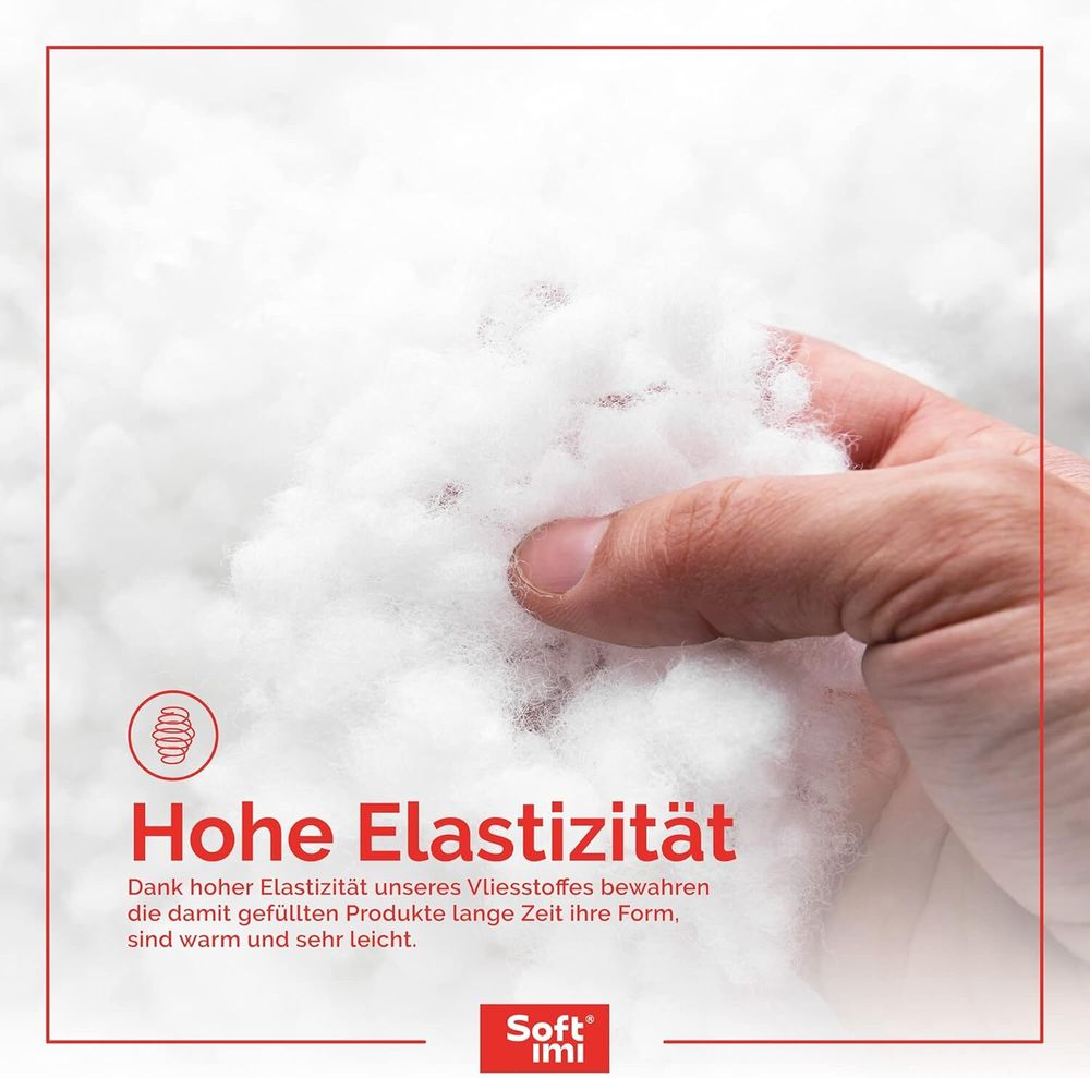 Softimi | Kissenfüllung - 1 kg - Weiß - Antiallergisch und Waschbar bis 60°C - Hochwertige Qualität