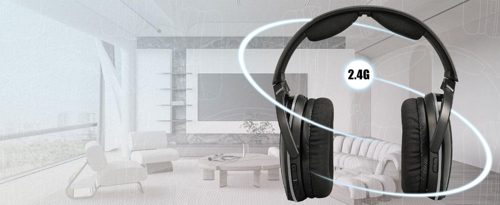 Retekess TA007 Bezdrátová sluchátka k televizi, nabíjecí stanice s vysílačem 2,4 GHz, dosah 60 m, kompatibilní s Bluetooth, sluchátka k televizi pro seniory, fotbalový zápas