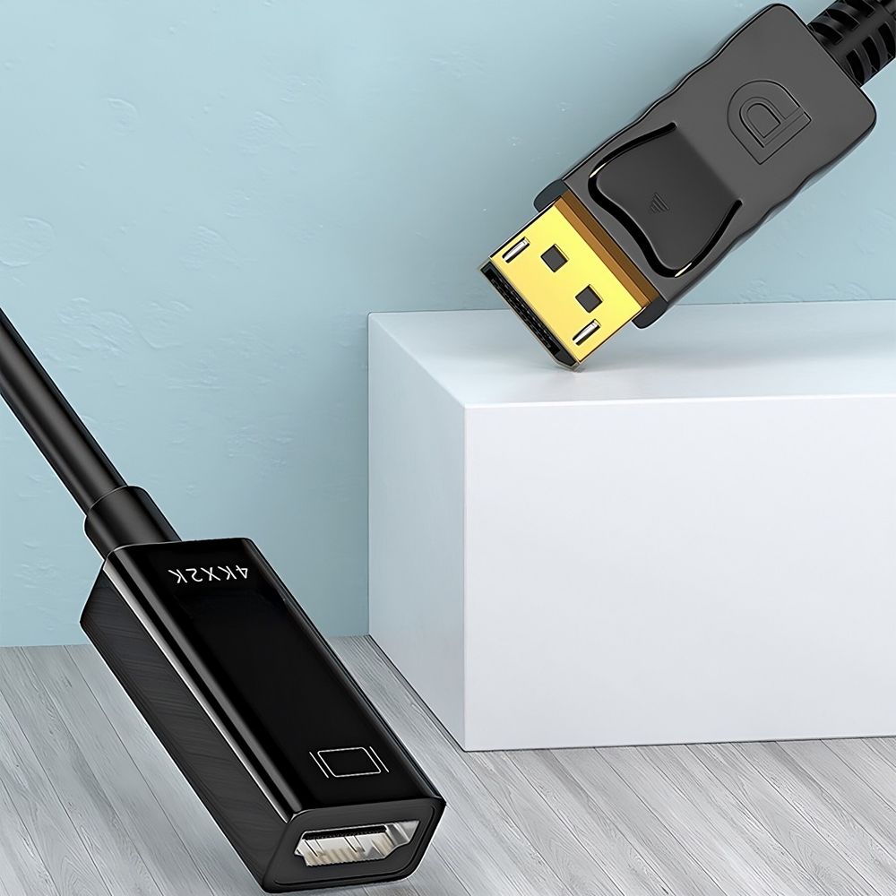 Displayport auf HDMI Adapter DP-Computer HDMI-Monitor Konverter DP HDMI-Adapter Hochwertigen Goldkontakten Unterstützt 1080p Full HD 60Hz Retoo