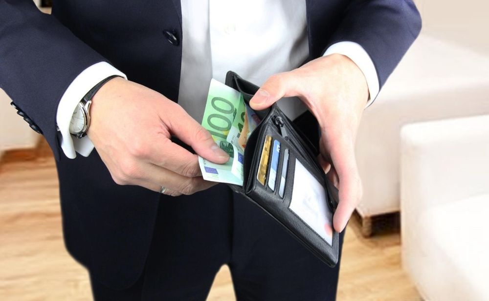 Frentree® Herren Geldbörse aus Nappa Leder mit RFID Schutz, 12 Kartenfächer, Querformat Portemonnaie, Schwarz, LB-02