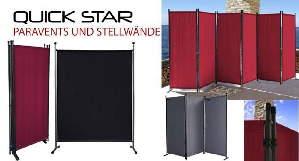Paravent und Stellwand als flexibler Sichtschutz für Innen und Außen.