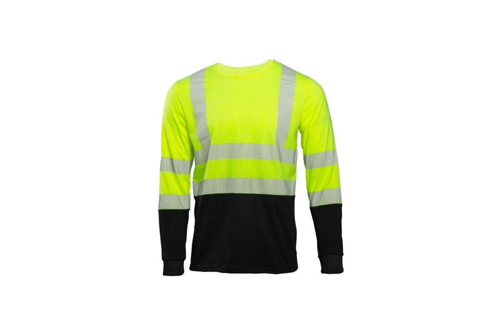 Warnschutz-T-Shirt Herren gelb Gr. L Högert Technik, EN ISO 20471 Klasse 1, reflektierend – LUM Arbeitsshirt Warnkleidung