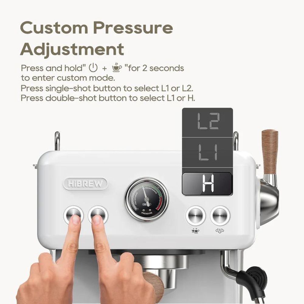 HiBREW H10 Plus Espressomaschine mit PID, 20 Bar & Kaltbrüh-Funktion