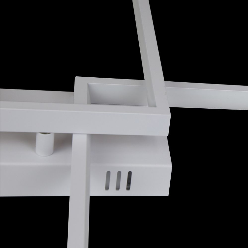 ZMH LED Deckenleuchte Weiß Wohnzimmer Dimmbar mit Fernbedienung Metall 40W  für Schlafzimmer Esszimmer Wohnzimmer Arbeitszimmer Flur