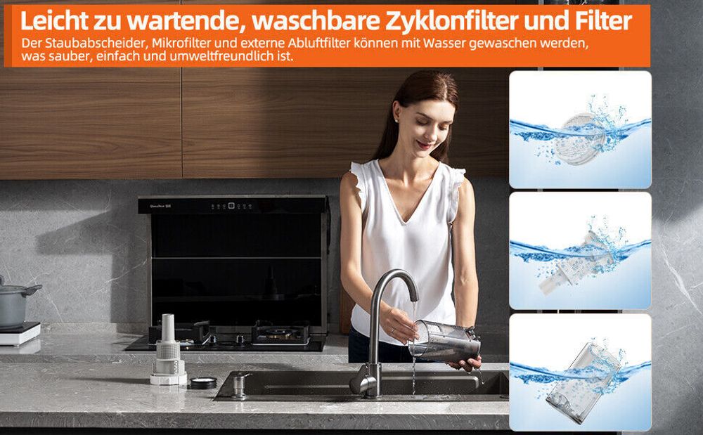JONR VC10 Pro Akku Staubsauger, 3-in-1 Auto-Staubkollektionsstation, 27kPa Handstaubsauger, 5-stufigem HEPA-Filter, bis zu 60 Min für alle Oberflächen