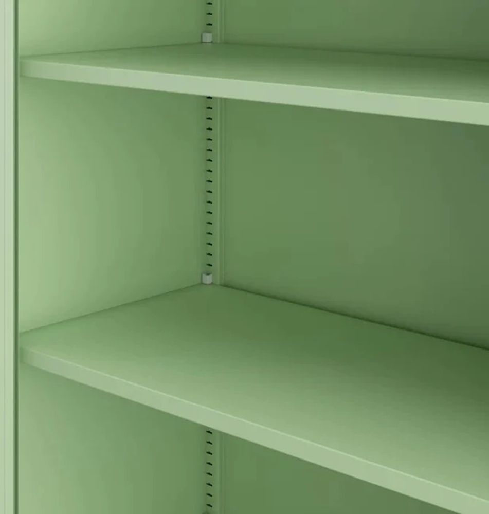 Büroschrank C001 Aktenschrank Lagerschrank Mehrzweckschrank Metallschrank 4 Fachböden Pulverbeschichtung Stahlblech 185 cm x 90 cm x 40 cm, Farbe : Pastellgrün