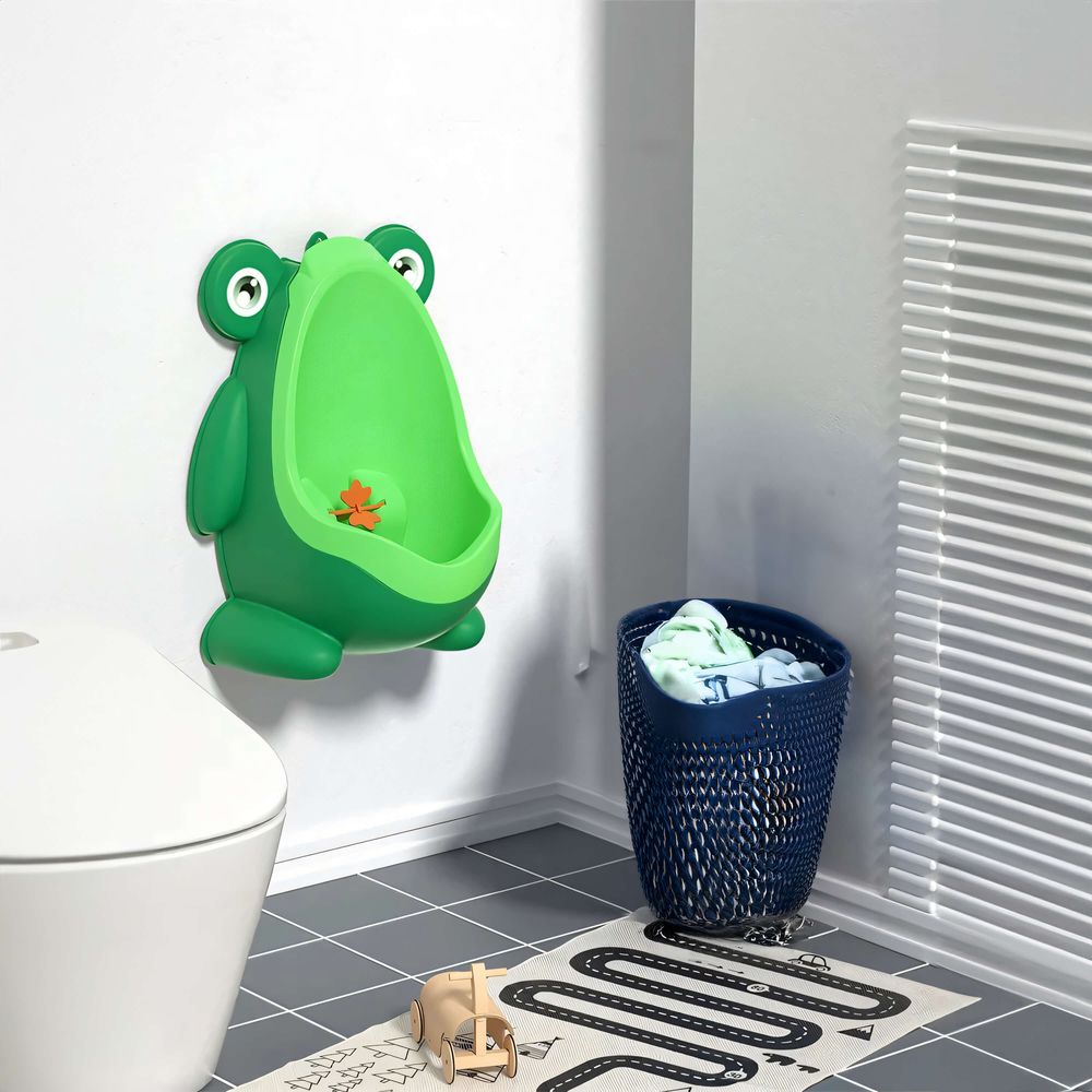 Urinal Töpfchen Toilette Frosch Aufstehen Pee Training für Jungen Kind Training Pee Pissoir Tragbare Kinder Toilette in Frosch-Form Grün Retoo