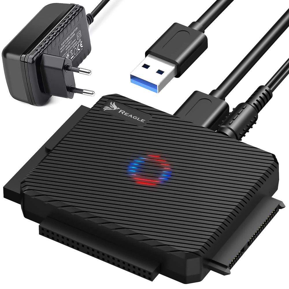 USB 3.1 auf SATA und IDE Adapter für 2.5 / 3.5 Zoll Laufwerke HDD SSD Reagle mit 12V 3A