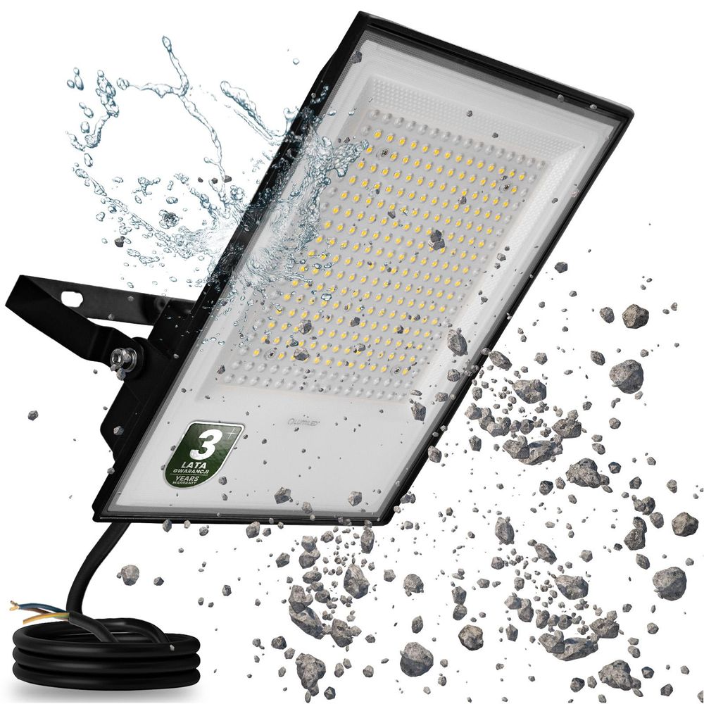 LUMILED LED Strahler mit Linse 200W Superhell Außenstrahler 22000 lm LED Fluter Strahler für Außen IP65 Wasserdicht IK05 4000K Neutralweiß Scheinwerfer Flutlichter schwarz Flutlichtstrahler