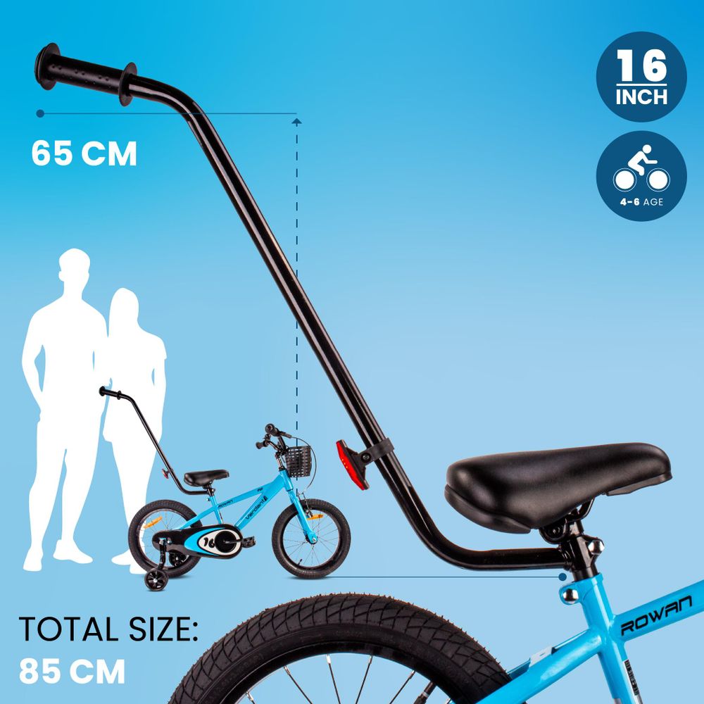 Barra de empuje larga y ergonómica montada en la bicicleta