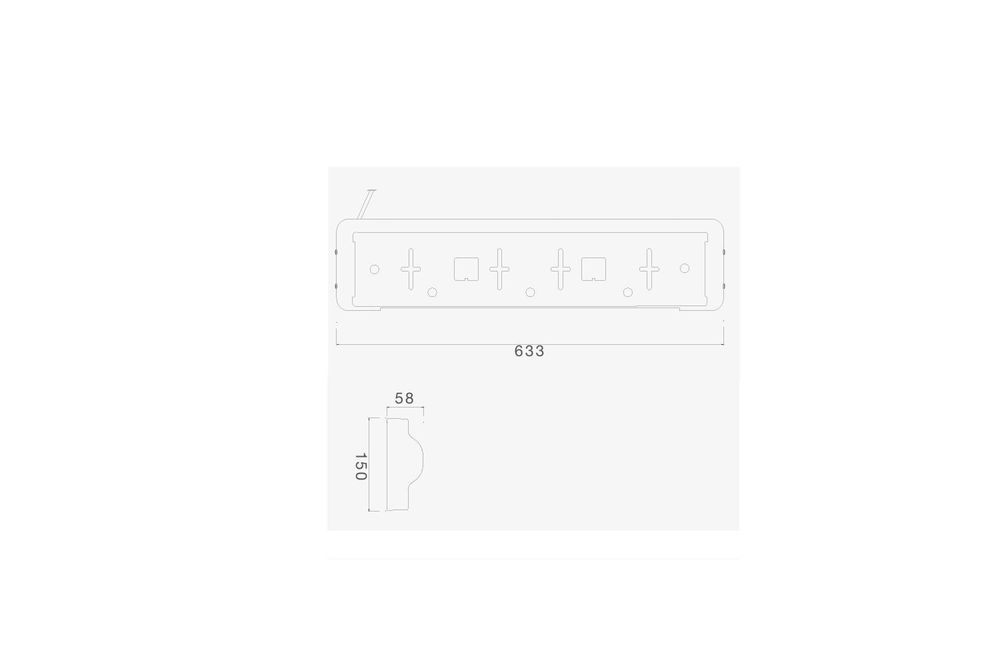 Kennzeichenhalterung mit LED-Beleuchtung, ASPOCK 12/24V Kabel, 0,8 m