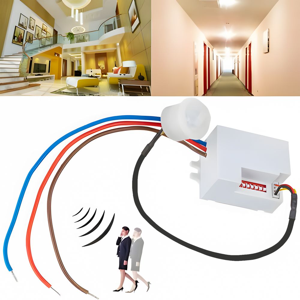 PIR-Bewegungssensor Infrarot-Bewegungsmelder - 360° Unterputz Außen Sensor, Infrarot Melder, LED Kompatibel, Energieeffizient & präzise Retoo