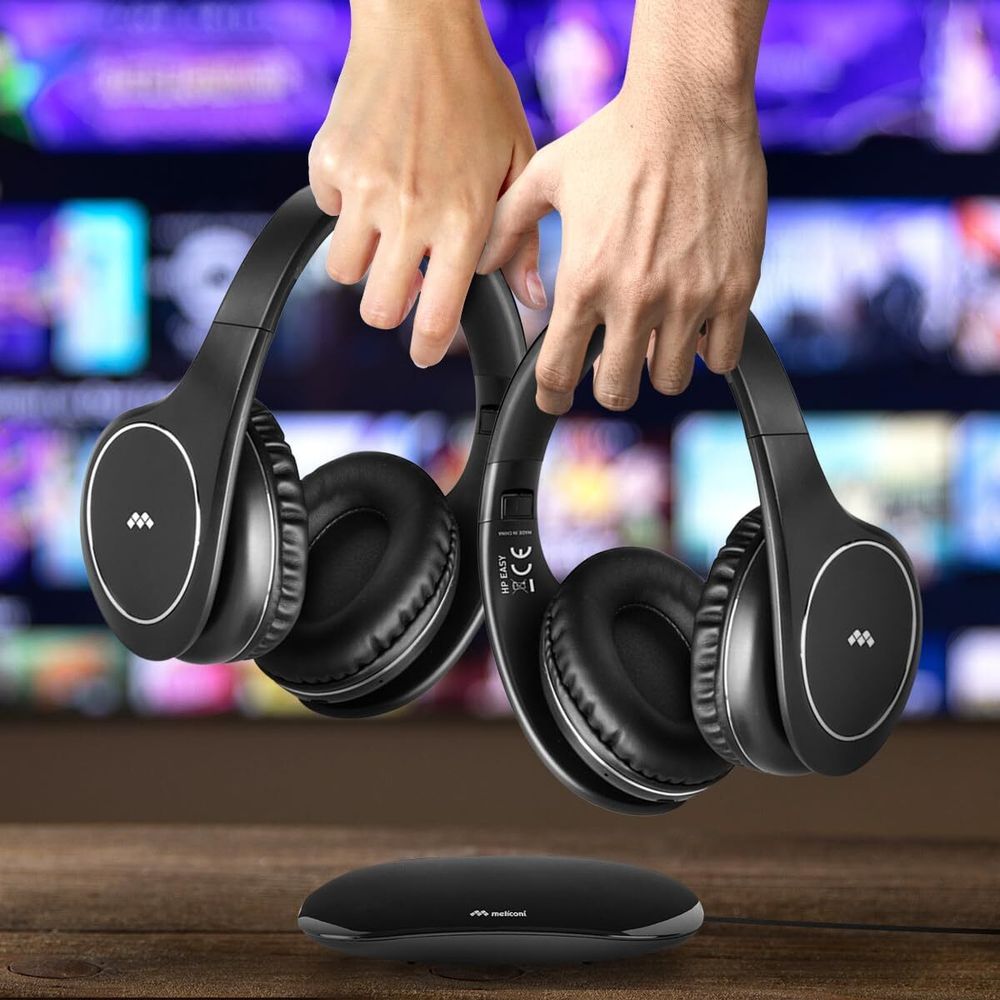 Meliconi HP Easy Digital Bundle, Verkabelt & Kabellos, 60 - 14000 Hz, Kopfhörer, Schwarz