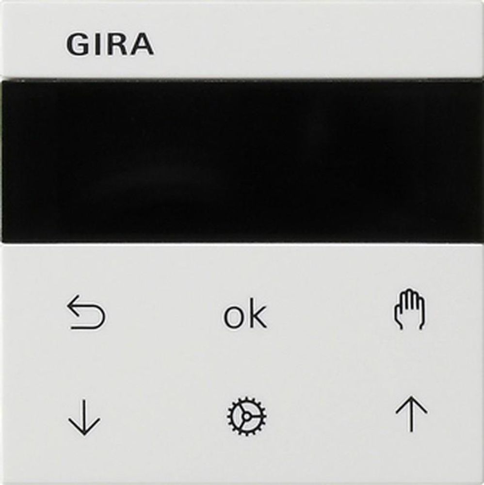 Gira System 3000 Jalousie- und Schaltuhr Display System 55 Reinweiß seidenmatt