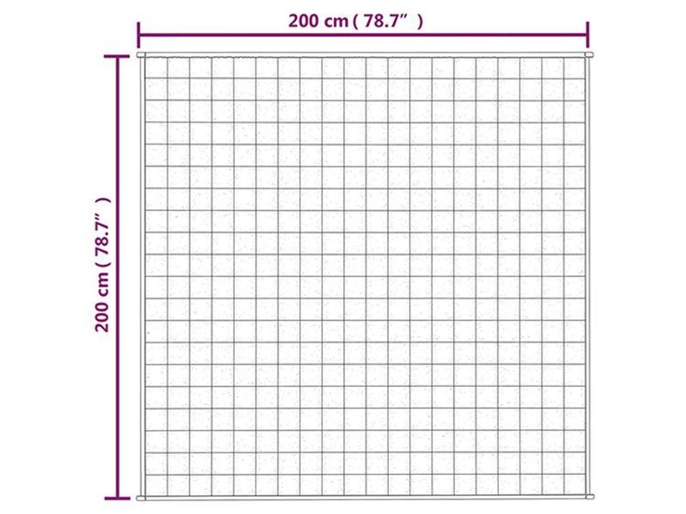 vidaXL Gewichtsdecke Grau 200x200 cm 9 kg Stoff