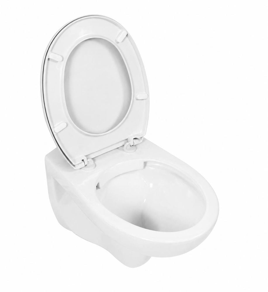 AQUA for you | Wand-WC - LAVITA Arctic – spülrandloses Hänge-WC - 53 cm - Weiß - mit WC-Sitz, Absenkautomatik, Quick-Release, WC-Schüssel
