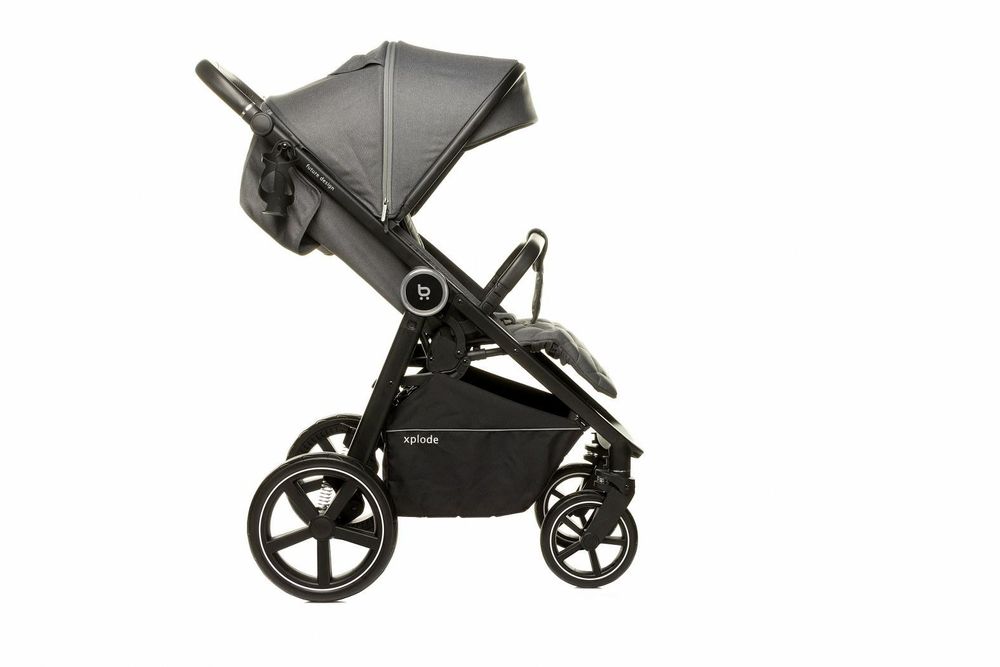 4Baby Premium Xplode Lite Steel Graphite Kinderwagen, grau, geeignet  von 6 Monaten bis 4 Jahren