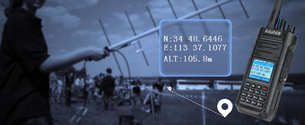 Retevis Ailunce HD2 Ham Radio, Langstrecken DMR Radio, GPS, 3200 mAh Akku, IP67 wasserdicht, Dualband-Amateurfunkgerät für Notfallrettung, Amateurfunk