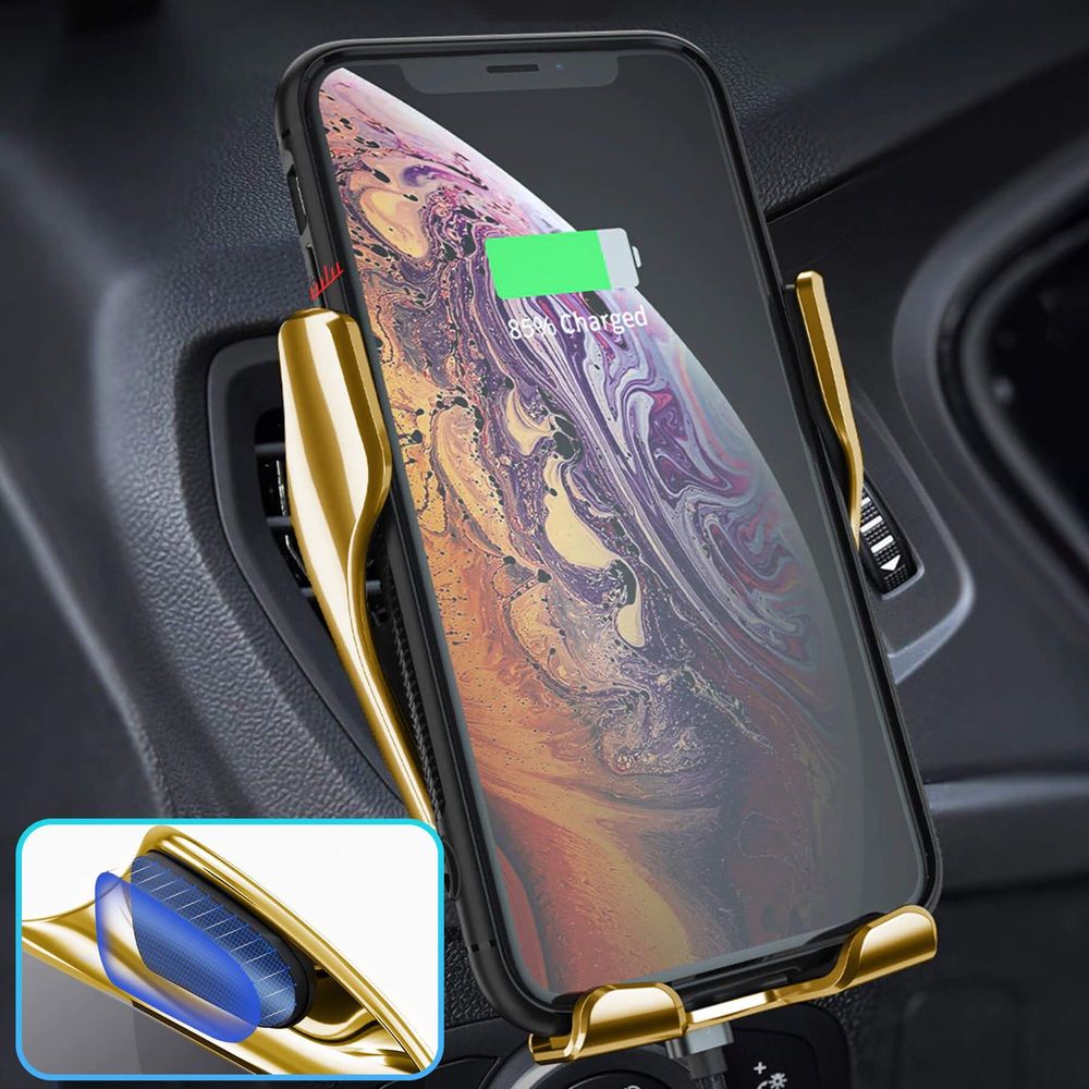 Wireless Car Charger Induktionsladegerät Autohalterung mit Ladefunktion Handy Ladegerät Kabellos Qi Auto Handyhalterung Kfz Halterung Retoo