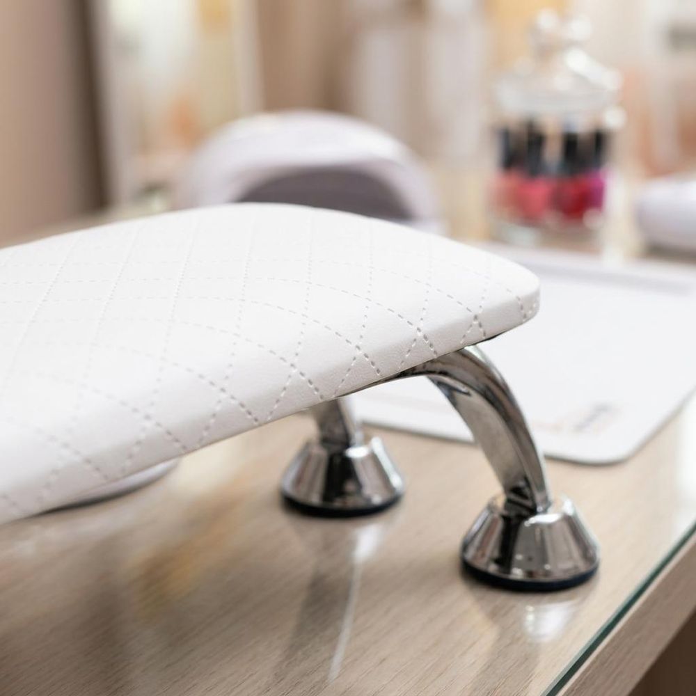 Podkładka pod dłoń poduszka podpórka manicure do salonu kosmetycznego biała