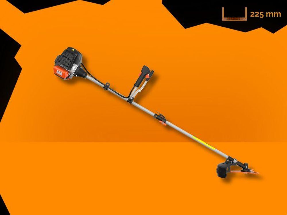 FUXTEC Benzin Motorsense FX-MS125 - 25,4ccm | 1PS | 5,5 kg | 305 mm | Faden + Messer | 2-Takt Rasentrimmer | 0,7kW | 1200ml | 3000 U/min