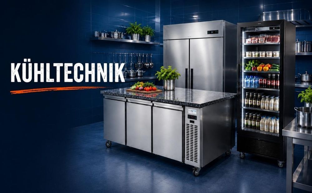 GastroHero Getränkekühlschrank GKSE360 360 Liter Umluftkühlung Glastür LED abschließbar 5 Roste schwarz Gastro Kühlschrank